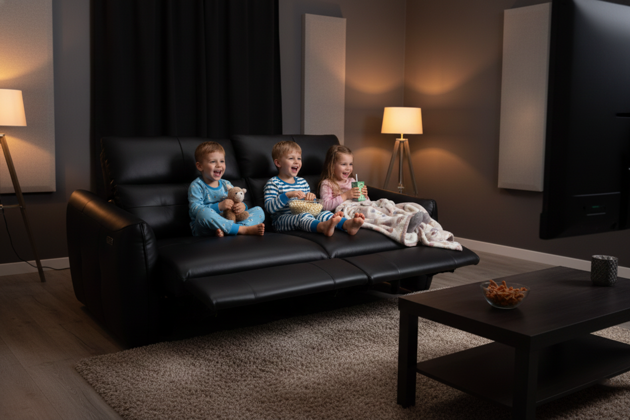 Ghế sofa 2 chỗ ngồi có chức năng thư giãn điều khiển điện